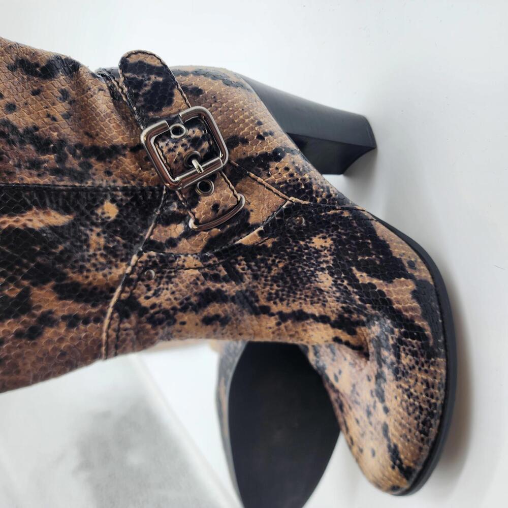 Flawless PAOLO textured snakeskin python boots le… - image 2